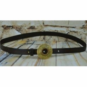 Chico's Belt Hammered Gold Buckle